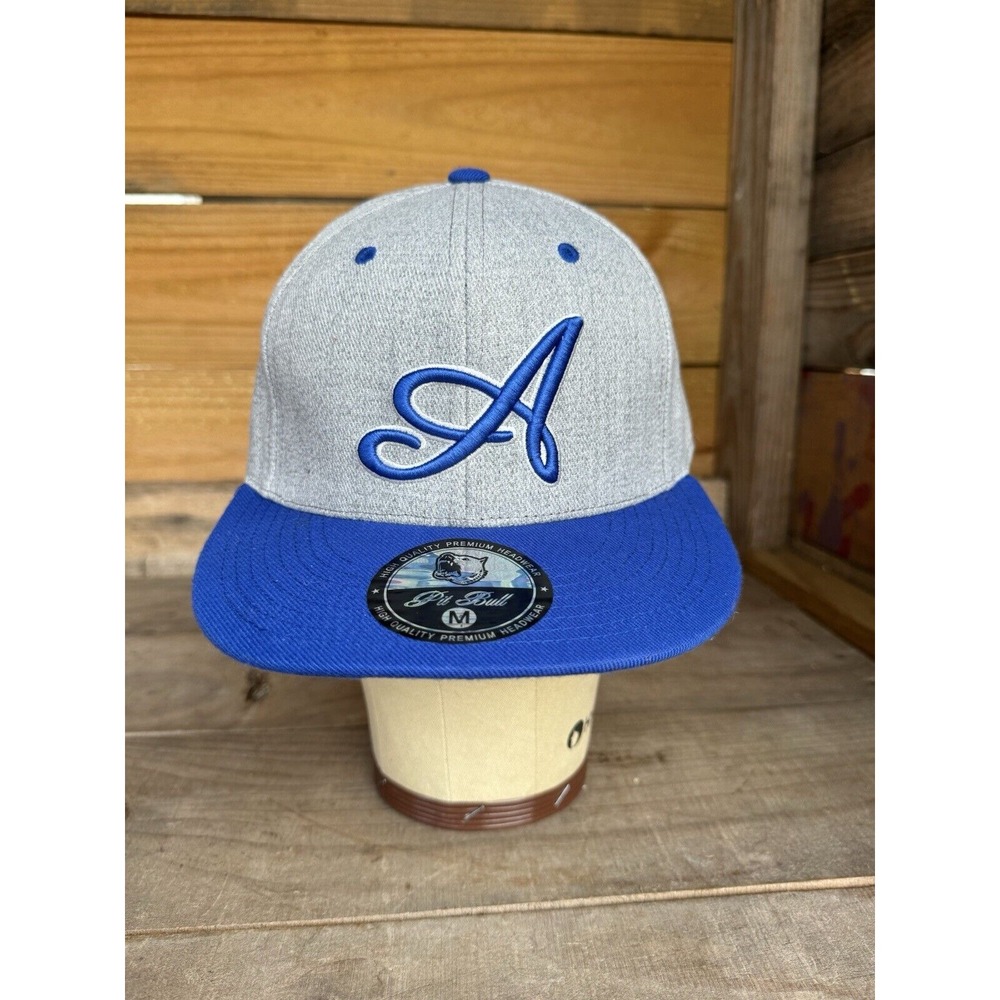 Pit Bull Mens Blue And Grey  Embroidered "A"‎ Baseball Cap Size Medium